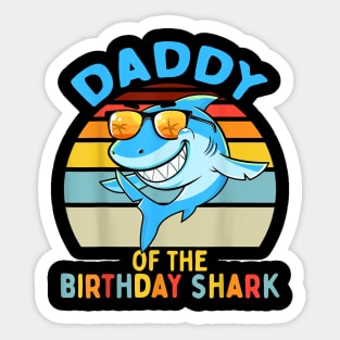 Daddy Of The Shark Birthday Dad Matching Family Sticker